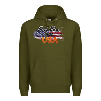 Army Green God Bless The USA Premium Hoodie - Bettercallsaul