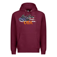 Burgundy God Bless The USA Premium Hoodie - Bettercallsaul
