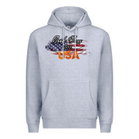 Heather Grey God Bless The USA Premium Hoodie - Bettercallsaul