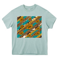 Arona leopard cowhide  leather sunflowers Heavy Core Tee - Artiststas
