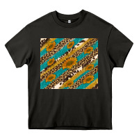 Asphalt leopard cowhide  leather sunflowers Heavy Core Tee - Artiststas