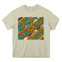 Mossy leopard cowhide  leather sunflowers Heavy Core Tee - Artiststas