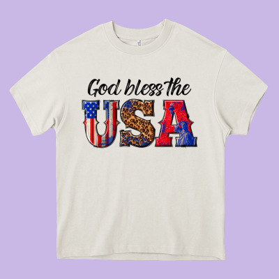God Bless The Usa Heavy Core Tee Designed By Texasbilliewilder