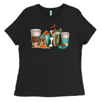 Black german shepherd dog coffee cups Ladies Tee - texasbilliewilder