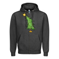 Charcoal Heather trendy christmas tree Zipper Hoodie - MaliasSmallBusiness