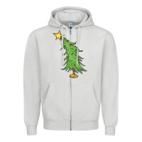 Dove Grey trendy christmas tree Zipper Hoodie - MaliasSmallBusiness
