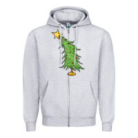 Heather Grey trendy christmas tree Zipper Hoodie - MaliasSmallBusiness