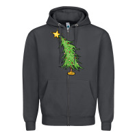 Smoke trendy christmas tree Zipper Hoodie - MaliasSmallBusiness
