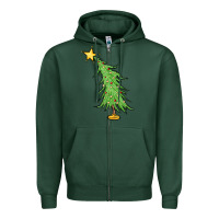 Sports Green trendy christmas tree Zipper Hoodie - MaliasSmallBusiness