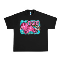 Black fight with boxing gloves and cancer ribbon Urban Heavy Tee - AdoDesignShop