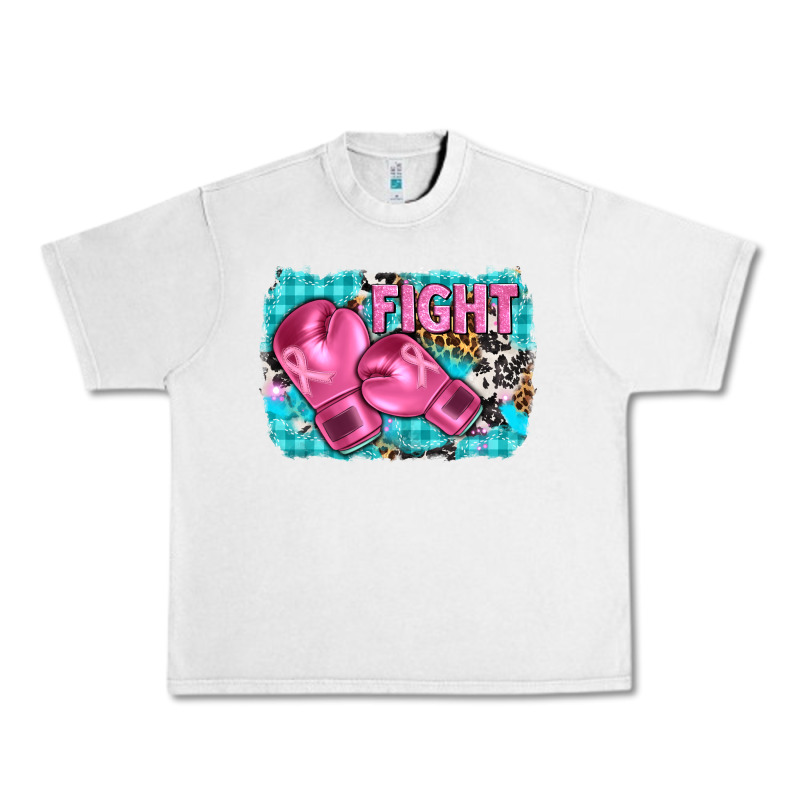 Fight With Boxing Gloves And Cancer Ribbon Urban Heavy Tee by AdoDesignShop | Teevron
