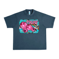 Midnight Navy fight with boxing gloves and cancer ribbon Urban Heavy Tee - AdoDesignShop