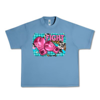 Pebble Blue fight with boxing gloves and cancer ribbon Urban Heavy Tee - AdoDesignShop