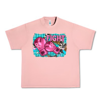 Salmon fight with boxing gloves and cancer ribbon Urban Heavy Tee - AdoDesignShop