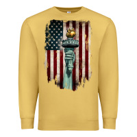 Antique Gold statue of liberty torch Premium Sweatshirt - BarkalooDesign