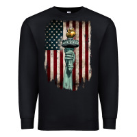 Black statue of liberty torch Premium Sweatshirt - BarkalooDesign