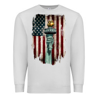 Dove Grey statue of liberty torch Premium Sweatshirt - BarkalooDesign