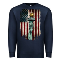 Navy statue of liberty torch Premium Sweatshirt - BarkalooDesign