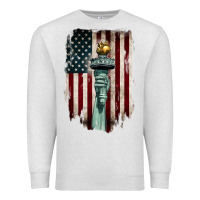 Oatmeal Heather statue of liberty torch Premium Sweatshirt - BarkalooDesign