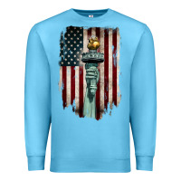 Ocean Blue statue of liberty torch Premium Sweatshirt - BarkalooDesign