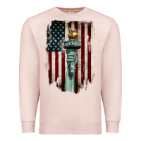 Pale Pink statue of liberty torch Premium Sweatshirt - BarkalooDesign