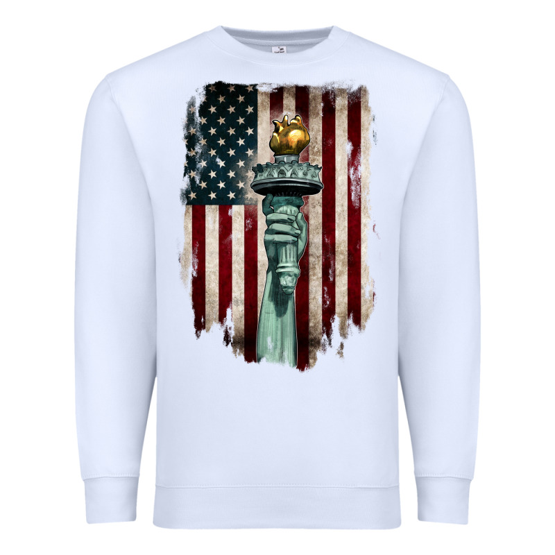 Statue Of Liberty Torch Premium Sweatshirt by BarkalooDesign | Teevron