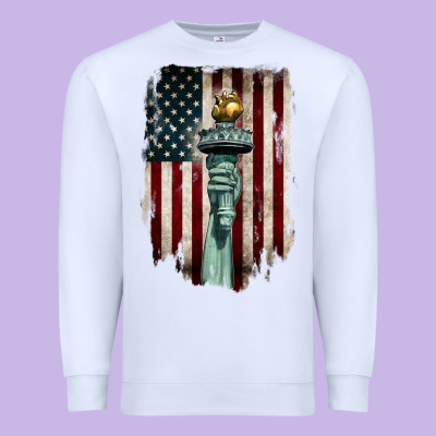 Statue Of Liberty Torch Premium Sweatshirt Designed By Barkaloodesign