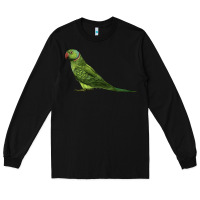 Black Ring Necked Parakeet Long Sleeve Tee - LillyAllenDesigns