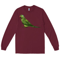 Burgundy Ring Necked Parakeet Long Sleeve Tee - LillyAllenDesigns