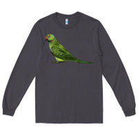 Smoke Ring Necked Parakeet Long Sleeve Tee - LillyAllenDesigns
