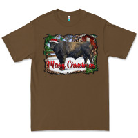 Cacao merry Christmas black angus bull and farm Premium Tee - RanaPortraitStore