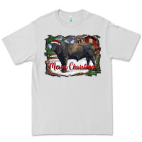 Dove Grey merry Christmas black angus bull and farm Premium Tee - RanaPortraitStore