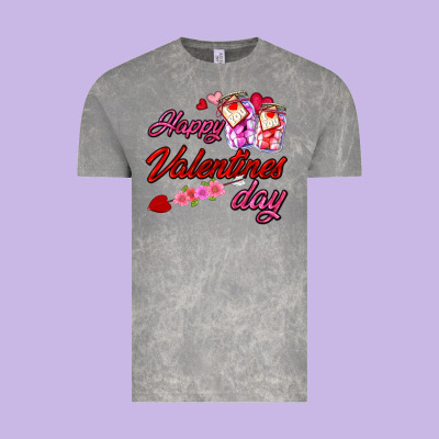 Happy Valentines Day Vintage Tee Designed By Adodesignshop