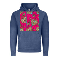 Vintage Denim valentines day lock and key seamless pattern Vintage Hoodie - BundleAndBundleShop