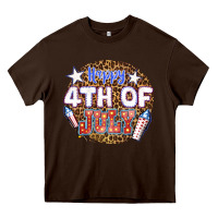 Chocolate Brown happy 4th of july billie wilder Heavy Core Tee - texasbilliewilder