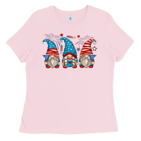 Bubblegum Pink fourth of july gnomes Ladies Tee - Zillion Design Studio