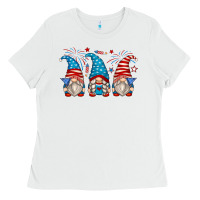 White fourth of july gnomes Ladies Tee - Zillion Design Studio