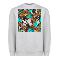 Western Turquoise Seamless Pattern Heavyweight Sweatshirt | Teevron