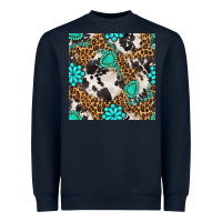 Navy western turquoise seamless pattern Heavyweight Sweatshirt - BundleAndBundleShop