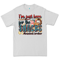 Dove Grey i'm just here for the snacks #baseball brother Premium Tee - Zillion Design Studio