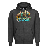 Charcoal Heather created with a purpose Zipper Hoodie - NancyCooperArtShop