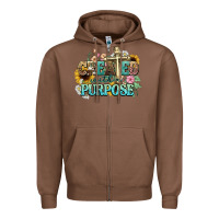 Chestnut created with a purpose Zipper Hoodie - NancyCooperArtShop