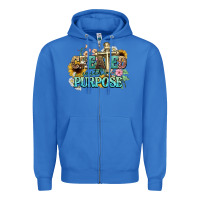 True Royal created with a purpose Zipper Hoodie - NancyCooperArtShop