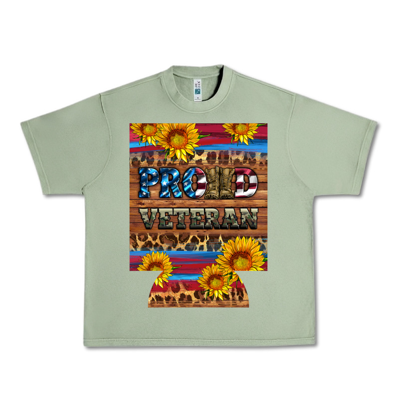 Proud Veteran  12 Oz Regular Can Cooler Urban Heavy Tee by Artiststas | Teevron