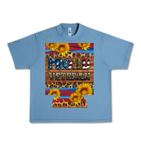 Pebble Blue proud veteran  12 oz regular can cooler Urban Heavy Tee - Artiststas