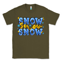 Army Green snow snow snow with sparkle Classic Tee - AdoDesignShop
