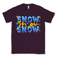Plum snow snow snow with sparkle Classic Tee - AdoDesignShop
