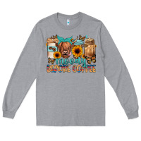 Heather Grey moody before coffee Long Sleeve Tee - JahusDesignShop