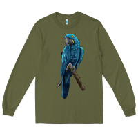 Army Green Hyacinth Macaw Long Sleeve Tee - LillyAllenDesigns