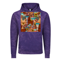 Cloud Purple football hereford sunflower seamless pattern Vintage Hoodie - JahusDesignShop
